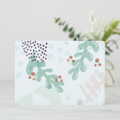 Modern Abstract Botanical Yellow Billy Button Kaart (Staand voorkant)