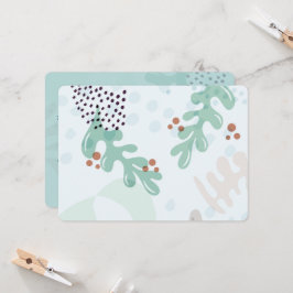 Modern Abstract Botanical Yellow Billy Button Kaart