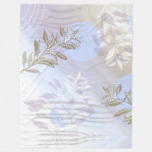 Modern Abstract botanisch blad Fleece Deken (Voorkant)