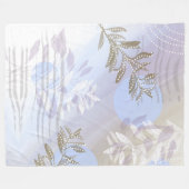 Modern Abstract botanisch blad Fleece Deken (Voorkant (Horizontaal))