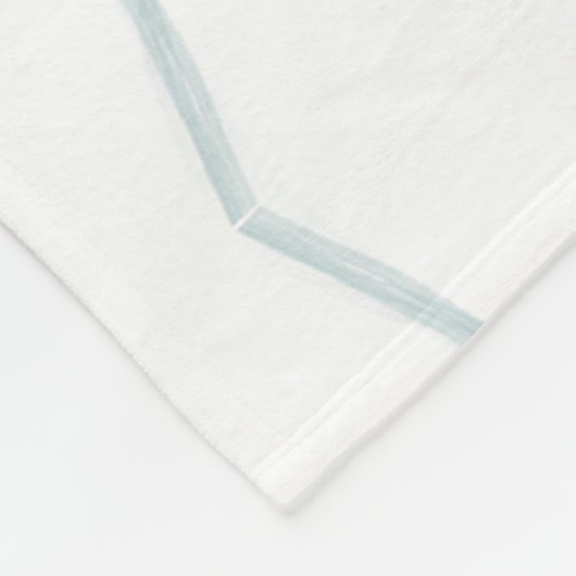 Modern Abstract botanisch blad Fleece Deken (Hoek)