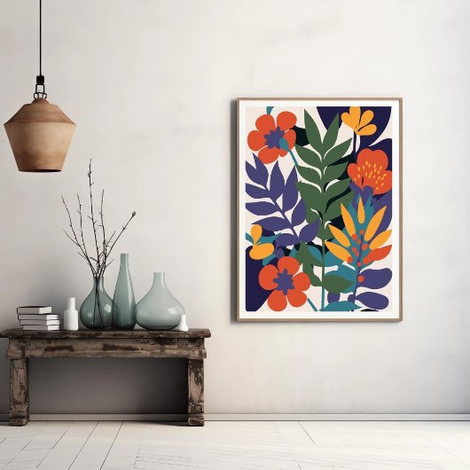 Modern Abstract Botanisch Bloem Poster
