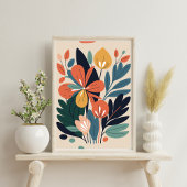Modern Abstract Botanisch Bloem Poster