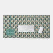 Modern Abstract botanisch monogrampatroon Bureaumat (Keyboard & Muis)