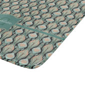 Modern Abstract botanisch monogrampatroon Snijplank (Hoek)