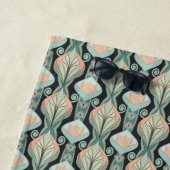 Modern Abstract botanisch monogrampatroon Strandlaken (In situ)