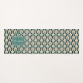 Modern Abstract botanisch monogrampatroon Yogamat (Voorkant (horizontaal))