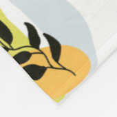 Modern Abstract Botanisch Patroon Fleece Deken (Hoek)