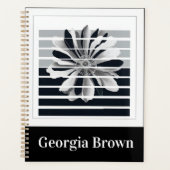 Modern Abstract botanische bloemcontemporain Planner (Voorkant)