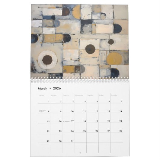 Modern Abstract Business: Two Page Corporate Kalender (Mar 2026)