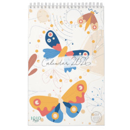 Modern Abstract Butterflies Photo Calendar 2026 Kalender