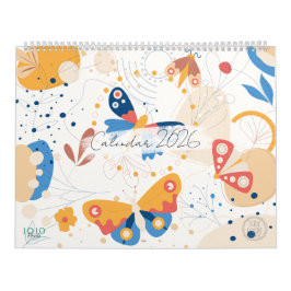 Modern Abstract Butterflies Photo Calendar 2026 Kalender