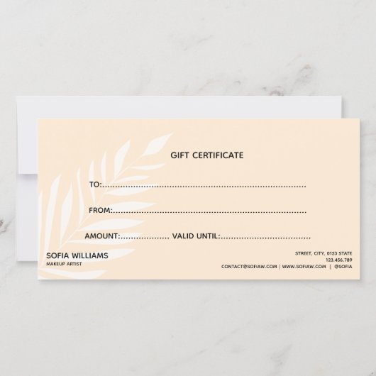 Modern abstract cadeaukaart (Achterkant)