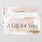 Modern Abstract Certificaat Gift Kaart (Voorkant / Achterkant)