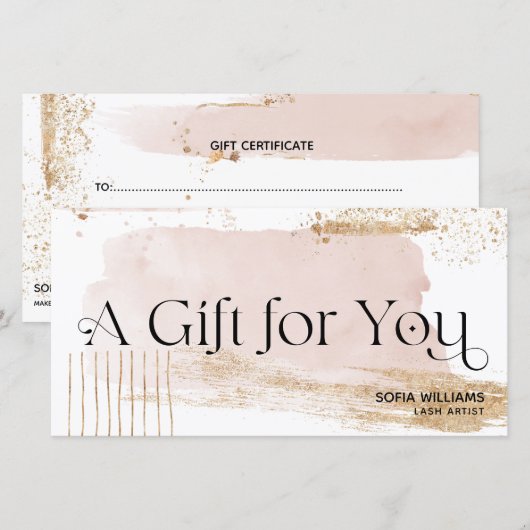 Modern Abstract Certificaat Gift Kaart (Voorkant / Achterkant)