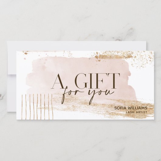 Modern Abstract Certificaat Gift Kaart (Voorkant)