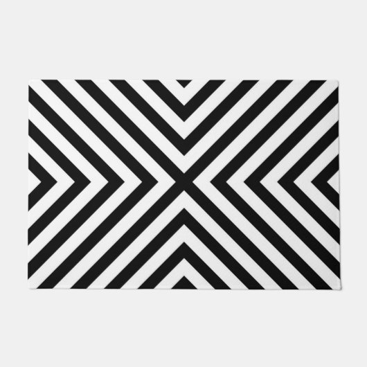 Modern Abstract Chevron Pattern Deurmat (Voorkant)