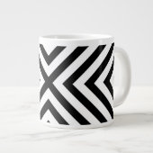 Modern Abstract Chevron Pattern Grote Koffiekop (Voorkant rechts)