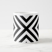 Modern Abstract Chevron Pattern Grote Koffiekop (Voorkant)