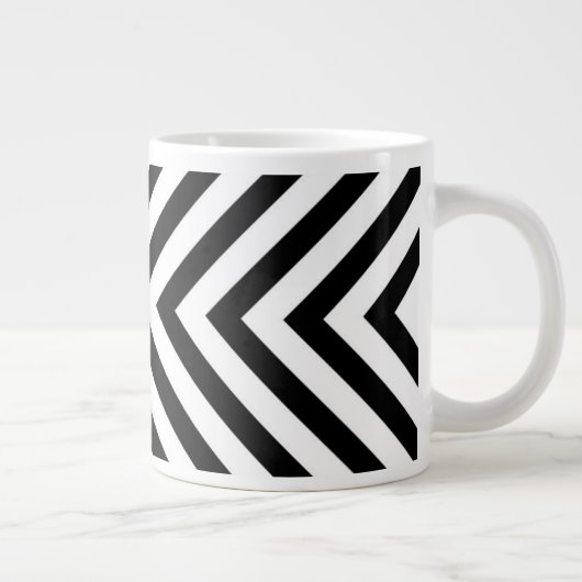 Modern Abstract Chevron Pattern Grote Koffiekop (Rechts)