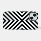 Modern Abstract Chevron Pattern iPhone 15 Case (Achterkant horizontaal)