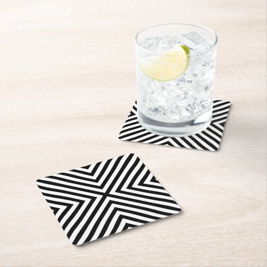Modern Abstract Chevron Pattern Kartonnen Onderzetters (Insitu)