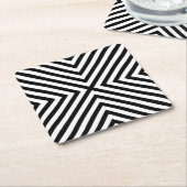 Modern Abstract Chevron Pattern Kartonnen Onderzetters (Schuin)