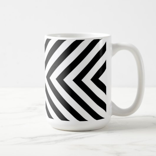 Modern Abstract Chevron Pattern Koffiemok (Rechts)