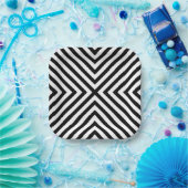Modern Abstract Chevron Pattern Papieren Bordje (Feest)