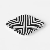Modern Abstract Chevron Pattern Papieren Bordje (Gebogen)