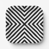 Modern Abstract Chevron Pattern Papieren Bordje (Voorkant)