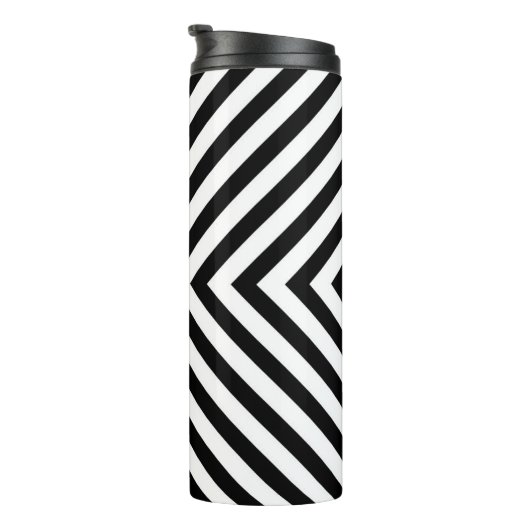 Modern Abstract Chevron Pattern Thermosbeker (Geroteerd rechts)