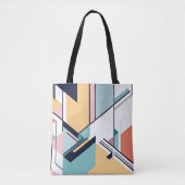 Modern abstract chic geometrisch ontwerp tote bag (Voorkant)