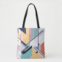 Modern abstract chic geometrisch ontwerp tote bag