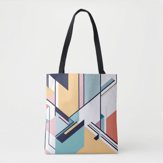 Modern abstract chic geometrisch ontwerp tote bag (Voorkant)