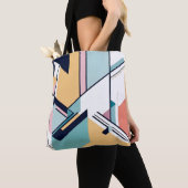 Modern abstract chic geometrisch ontwerp tote bag (Dichtbij)