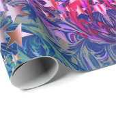 Modern Abstract | CHRISTMAS STARS | PAARS Cadeaupapier (Rol Hoek)