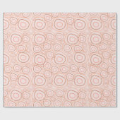 Modern Abstract Circle Stijlvol Rood & Roze Cadeaupapier (Vlak)