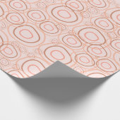 Modern Abstract Circle Stijlvol Rood & Roze Cadeaupapier (Hoek)