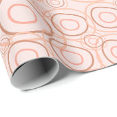 Modern Abstract Circle Stijlvol Rood & Roze Cadeaupapier (Rol Hoek)
