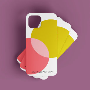 Modern Abstract Circles Geel Roze Minimalist - Case-Mate iPhone 14 Pro Max Hoesje