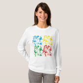 Modern Abstract Colorful Bubbles Geometric Pattern T-shirt (Voorkant volledig)
