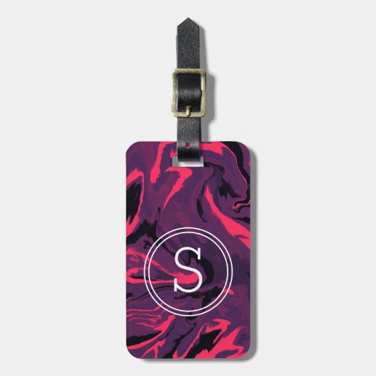 Modern Abstract Colorful Waves Background Bagagelabel (Voorkant verticaal)