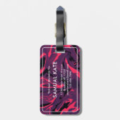 Modern Abstract Colorful Waves Background Bagagelabel (Achterkant verticaal)