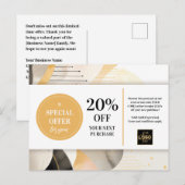 Modern Abstract Coupon Korting Briefkaart (Voorkant / Achterkant)