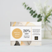 Modern Abstract Coupon Korting Briefkaart (Staand voorkant)