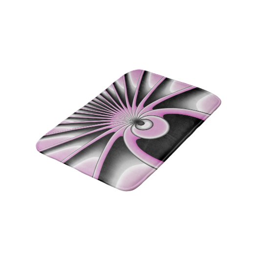 Modern Abstract Crazy Fractal Art Pattern Badmat (Gekanteld)