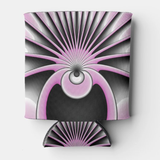 Modern Abstract Crazy Fractal Art Pattern Blikjeskoeler (Voorkant)