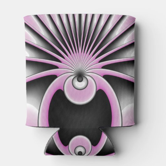 Modern Abstract Crazy Fractal Art Pattern Blikjeskoeler (Achterkant)