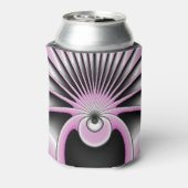 Modern Abstract Crazy Fractal Art Pattern Blikjeskoeler (Blikje Achterkant)